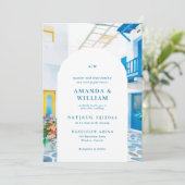 Faire-part de mariage d'architecture Watercolor Gr (Debout devant)