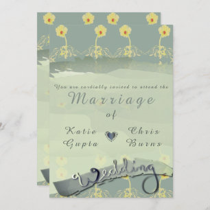 Faire-part de mariage d'ardoise