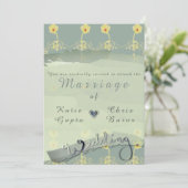 Faire-part de mariage d'ardoise (Debout devant)