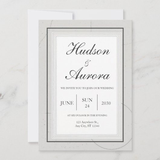 Faire-part de mariage d'ardoise moderne (Devant)