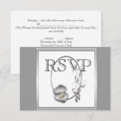 Faire part de mariage d'argent Invitation Annonce (Devant / Derrière)