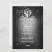 Faire-part de mariage Dark Gothic Halloween (Devant)