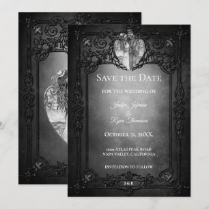 Faire-part de mariage Dark Gothic Halloween