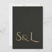 Faire-part de mariage Dark Luxe Monogramme (Dos)