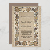 Faire-part de mariage d'armure de frontière de (Devant / Derrière)