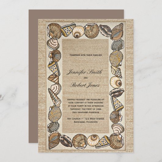 Faire-part de mariage d'armure de frontière de (Devant / Derrière)