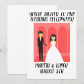 FAIRE-PART DE MARIAGE D'ART COUPLE (Devant / Derrière)