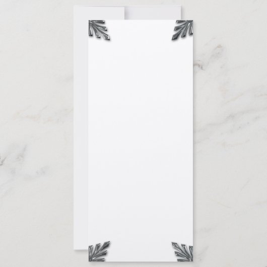 Faire-part de mariage d'art déco (Dos)