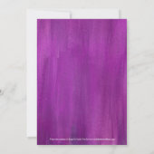 Faire-part de mariage d'art moderne prune mauve po (Dos)