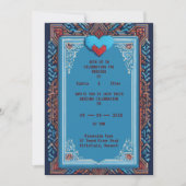 Faire-part de mariage d'art Royal Pixel (Devant)