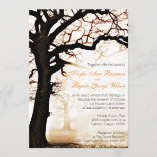 Faire-part de mariage d'automne