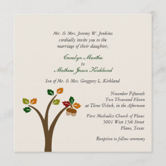 Faire-part de mariage d'automne