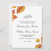 Faire-part de mariage d'automne (Devant)