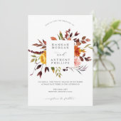 Faire-part de mariage d'automne (Debout devant)