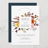 Faire-part de mariage d'automne (Devant / Derrière)