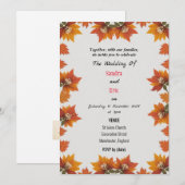 Faire-part de mariage d'automne (Devant / Derrière)