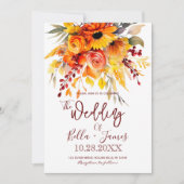 Faire-part de mariage d'automne (Devant)