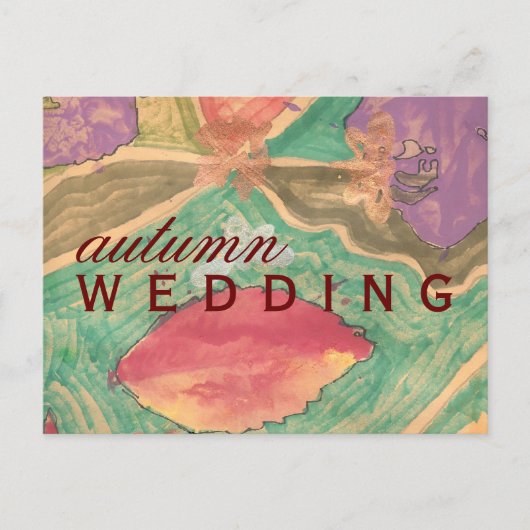 Faire-part de mariage d'automne (Devant)