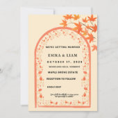 Faire-part de mariage d'automne | Arche d'automne (Devant)