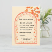 Faire-part de mariage d'automne | Arche d'automne (Debout devant)