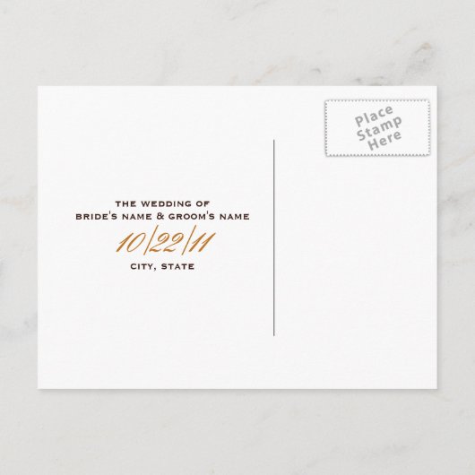 Faire-part de mariage d'automne - Bois de grange e (Dos)