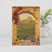 Faire-part de mariage d'automne dans un vignoble t (Debout devant)