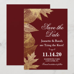 Faire-part de mariage d'automne de TOUTE COULEUR -