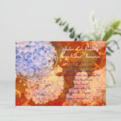 Faire-part de mariage d'automne d'hortensia (Debout devant)