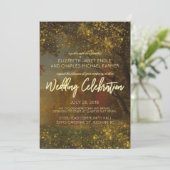 Faire-part de mariage d'automne enchanté | Lumière (Debout devant)