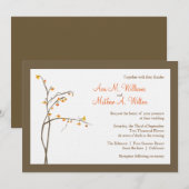 Faire-part de mariage d'automne ou d'automne (Devant / Derrière)
