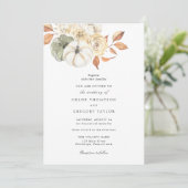 Faire-part de mariage d'automne rustique (Debout devant)