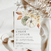 Faire-part de mariage d'automne rustique