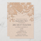 Faire-part de mariage d'automne rustique Feuille b (Devant / Derrière)