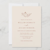 Faire-part de mariage d'automne simple (Devant)