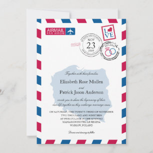 Faire-part de mariage d'avion Pologne