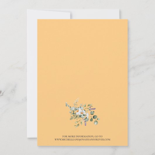 Faire-part de mariage de baies blanches (Dos)