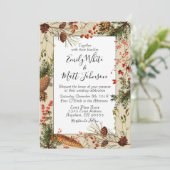 Faire-part de mariage de baies de Noël (Debout devant)