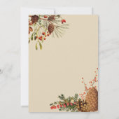 Faire-part de mariage de baies de Noël (Dos)