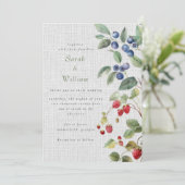 Faire-part de mariage de baies d'été (Debout devant)