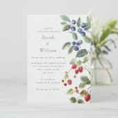 Faire-part de mariage de baies d'été (Debout devant)