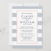 Faire-part de mariage de bande de métro | Corail e (Devant)