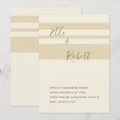 Faire-part de mariage de bandes (Devant / Derrière)