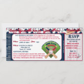 Faire-part de mariage de baseball MODÈLE (Dos)