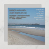 Faire-part de mariage de Beach Pier (Devant / Derrière)