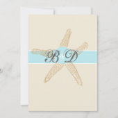 Faire-part de mariage de Beach Starfish (Devant)
