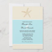 Faire-part de mariage de Beach Starfish (Dos)