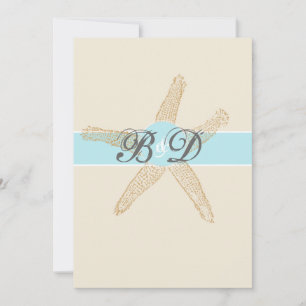 Faire-part de mariage de Beach Starfish