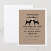 Faire-part de mariage de Beagles (Devant / Derrière)