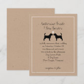 Faire-part de mariage de Beagles (Devant / Derrière)