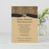 Faire-part de mariage de bijoux en ruban FAUX Empr (Debout devant)